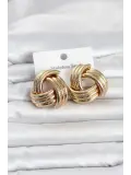 316L Çelik Gold Renk Sarmal Model Kadın Küpe