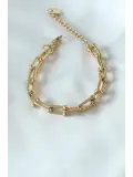 316L Çelik Gold Renk Tifany Model Kadın Bileklik