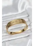 316L Çelik Gold Renk Vintage Model Kadın Kelepçe Bileklik