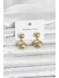 316L Çelik Gold Renk Vintage Model Kadın Küpe