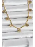 316L Çelik Gold Renk Yaşam Ağacı Model Kadın Kolye