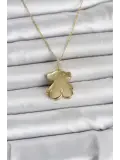 316L Çelik Zincir Gold Renk Ayıcık Model Açılabilir Kadın Kolye