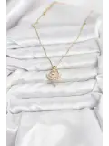316L Çelik Zincir Gold Renk Balerin Model Kadın Kolye