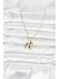 316L Çelik Zincir Gold Renk Dolphin Model Kadın Kolye