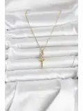 316L Çelik Zincir Gold Renk Kılıç Model Kadın Kolye