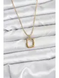 316L Çelik Zincir Gold Renk Model Kadın Kolye
