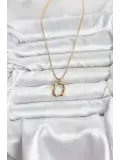 316L Çelik Zincir Gold Renk Model Kadın Kolye