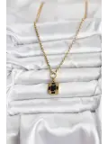 316L Çelik Zincir Gold Renk Vintage Model Kadın Kolye