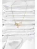 316L Çelik Zincir Gold Renk Yıldız Model Kadın Kolye