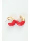 CCB Kırmızı Gold Çift Renk Küpe