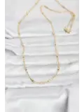 CM 14K Gold Renk Bar Zincir Model 60 cm Kadın Kolye
