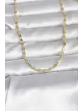 CM 14K Gold Renk Çizgi Lazer Model 60 cm Kadın Kolye