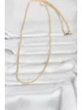 CM 14K Gold Renk Dolgun Zincir Model 60 cm Kadın Kolye
