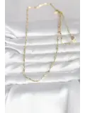 CM 14K Gold Renk İnce Ataç Zincir Model 60 cm Kadın Kolye