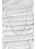 CM 14K Gold Renk Pirinç Gemi Zinciri Model Kadın Kolye