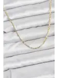 CM 14K Gold Renk Pirinç Lazer Model 60 cm Kadın Kolye