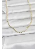 CM 14K Gold Renk Top Zincirli Model 60 cm Kadın Kolye