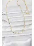 CM 14K Gold Renk Yassı Gemici Zincir Model 60 cm Kadın Kolye
