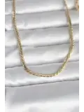 CM 14K Gold Renk Yassı Model 60 cm Kadın Kolye