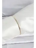 CM 14K Gold Renk Yassı Zincir Model Kadın Bileklik