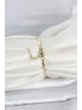 CM 14K Gold Renk Yassı Zincir Model Kadın Bileklik