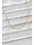 CM 14K Gold Renk Zincirli 60 cm Kadın Kolye