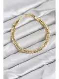 CM Başak Model Gold Renk Pirinç Kadın Bileklik