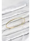 CM Gold Renk Lazer Kesim Model 65 mm Bilezik