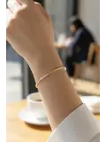 CM Gold Renk Lazer Kesim Model 65 mm Bilezik