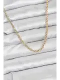 CM Gold Renk Pirinç Halkalı Model Kadın Kolye