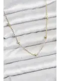 CM Gold Renk Top Zincirli Kadın Kolye