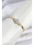 Ezme Zincir Model Zirkon Taşlı VIP Seri Kadın Bileklik