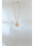 Gold Kaplama Sarı Renk Sedefli Kelebek Kolye