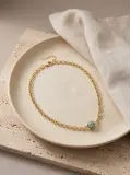 Gold Renk Nazarlı Model Pirinç Kadın Kolye