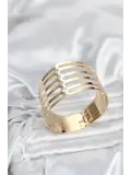 Gold Renk Pirinç Kaburga Model Kadın Bileklik