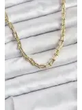 Gold Renk Pirinç Tifani Model Kadın Kolye