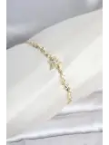 Gold Renk Pirinç Yıldız Model Asansörlü Kadın Bileklik