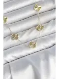 Gold Renk Yonca Model VIP Seri Kadın Kolye