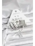 Gümüş Renk Pirinç 6lı Kadın Küpe Seti