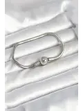 Gümüş Renk Pirinç Charm Bileklik