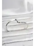 Gümüş Renk Pirinç Zikzak Model Kadın Bileklik