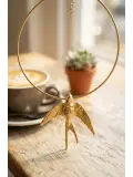 Kırlangıç Model Gold Renk Choker Kadın Kolye