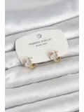 Kitty Model Gold Renk Pirinç Çocuk Küpe