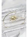 Pazu Bileklik Gold Renk Pirinç Güneş Model
