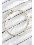 Pirinç Charm Topcuk Model Gold Renk Kadın Bileklik