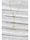 Pirinç Gold Renk Asansörlü Model Kadın Kolye
