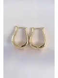 Pirinç Gold Renk İçi Boş Gül Küpe