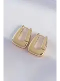 Pirinç Gold Renk Kalın Küpe
