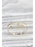 Pirinç Gold Renk Kelebek Model Kadın Bileklik