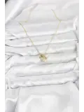 Pirinç Gold Renk Minimal Charmlı Kadın Kolye